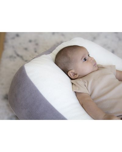 Възглавница за сън BabyJem - Бяло-сива - 4