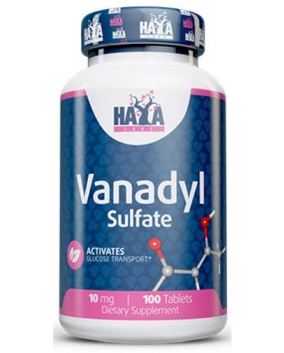Vanadyl Sulfate, 10 mg, 100 таблетки, Haya Labs - 1