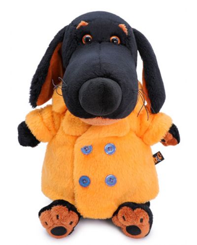 Плюшена играчка Budi Basa - Кученце Ваксон, в оранжево палтенце, 25 cm - 1
