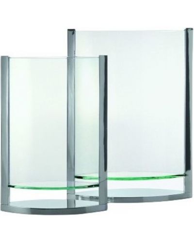 Ваза Philippi - Decade, 30 cm, стъкло с хромиран алуминий - 2