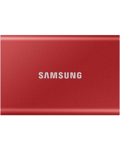 Външна SSD памет Samsung - T7, 500GB , 2.5'', USB 3.2, червена - 1
