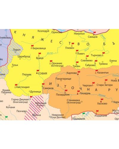 Възстановяване на българската държава (1878-1879) - стенна карта - 2