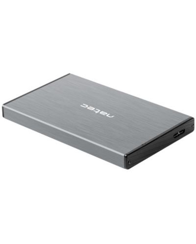 Външен HDD/SSD корпус Natec - Rhino Go, 2.5", USB 3.0, сив - 2