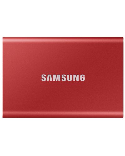 Външна SSD памет Samsung - T7, 1TB, 2.5'', USB 3.2, червена - 1