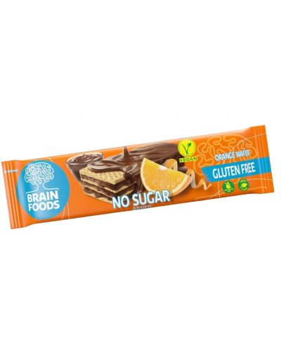 Вафла с портокал, без добавена захар, 40 g, Brain Foods - 1