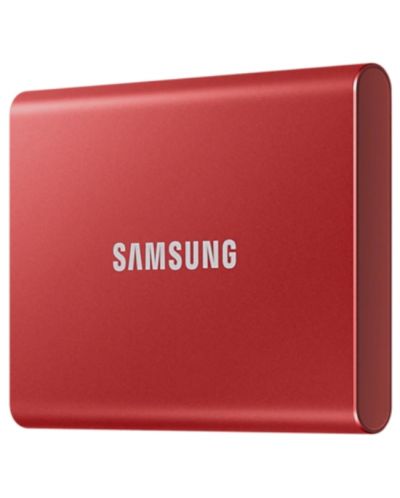 Външна SSD памет Samsung - T7, 1TB, 2.5'', USB 3.2, червена - 3