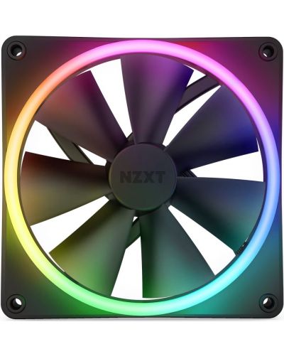Вентилатор NZXT - F140 RGB Duo Black, 140 mm, RGB - 1