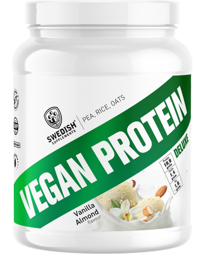 Vegan Protein Deluxe, ванилия с бадеми, 750 g, Swedish Supplements - 1