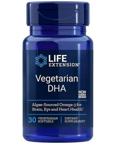 Vegetarian Sourced DHA, 30 софтгел капсули, Life Extension - 1