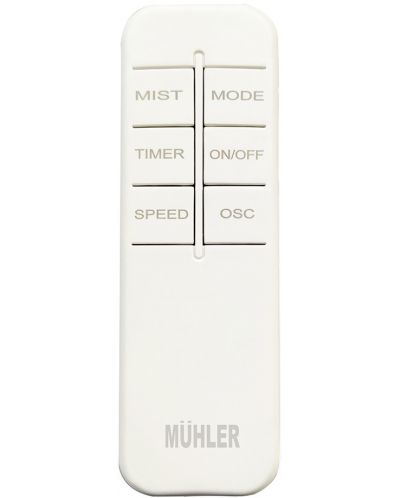 Вентилатор Muhler - MF-1679RC, 16", стоящ, водна мъгла, черен/бял - 3
