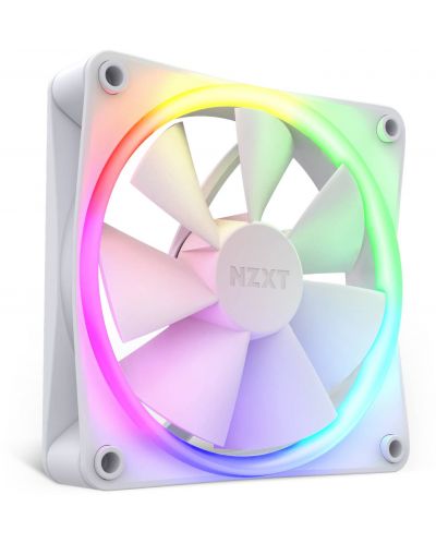 Вентилатор NZXT - F140 RGB White, 140 mm, RGB - 2