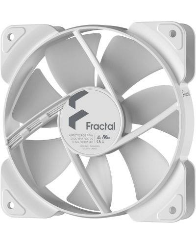 Вентилатор Fractal Design - Aspect 12 RGB, 2000rpm, 120 mm, бял - 4