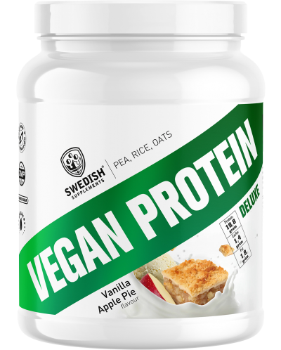 Vegan Protein Deluxe, ванилия с ябълков пай, 750 g, Swedish Supplements - 1