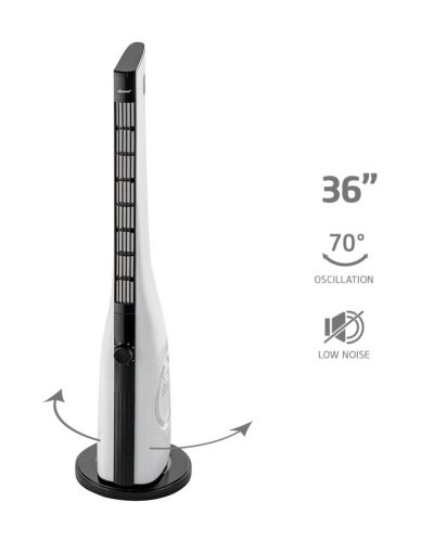 Вентилатор Diplomat - TF5115M, 50W, 3 скорости, 91.4 cm, бял/черен - 5