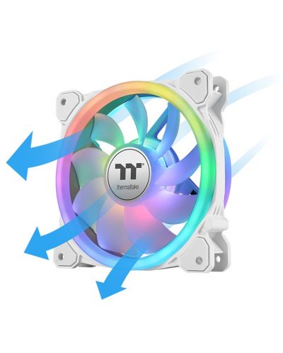 Вентилатори Thermaltake - SWAFAN 12 RGB PE, 120 mm, 3 броя, бели - 3
