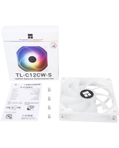 Вентилатор Thermalright -  TL-C12CW-S RGB, 120 mm - 9