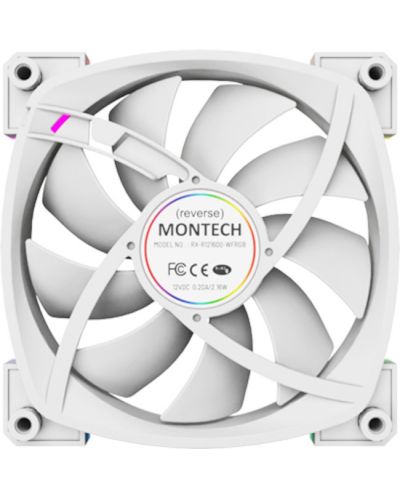 Вентилатор MONTECH - RX120 PWM White, 120 mm - 4