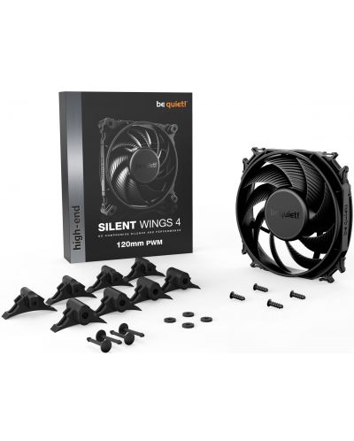 Вентилатор be quiet! - Silent Wings 4, 4-pin, 1600 rpm, 120 mm, черен - 4