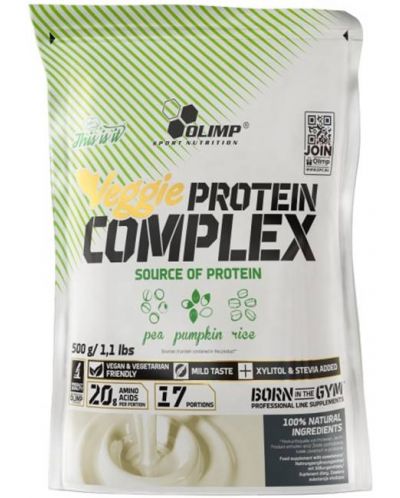 Veggie Protein, неовкусен, 500 g, Olimp - 1