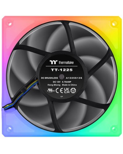 Вентилатори Thermaltake - TOUGHFAN 12 RGB, 120 mm, 3 броя, черни - 2