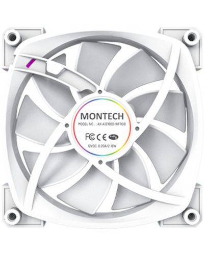 Вентилатор MONTECH - AX120 PWM White, 120 mm - 5