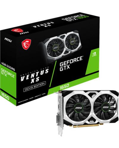 Видеокарта MSI - GeForce GTX 1650 D6 VENTUS XS OCV3, 4GB,GDDR6 - 1