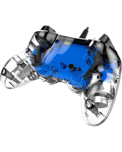 Контролер Nacon за PS4 - Wired Illuminated, crystal blue - 3