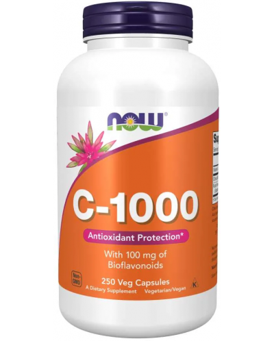 Vitamin C-1000, 250 капсули, Now - 1