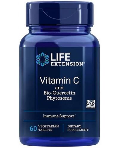 Vitamin C and Bio-Quercetine Phytosome, 60 веге таблетки, Life Extension - 1