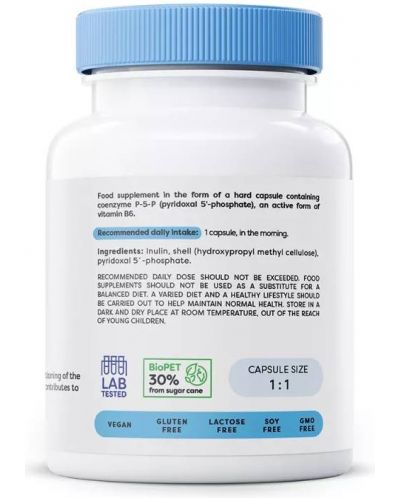 Vitamin B6, 30 mg, 60 капсули, Osavi - 3