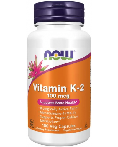 Vitamin K-2, 100 mcg, 100 капсули, Now - 1