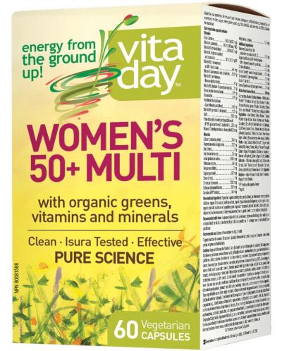 Vitaday Women's 50+ Multi, 60 капсули, Natural Factors - 1