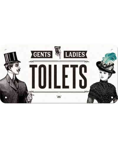 Висяща табелка Nostalgic Art - Gents Ladies Toilets - 1