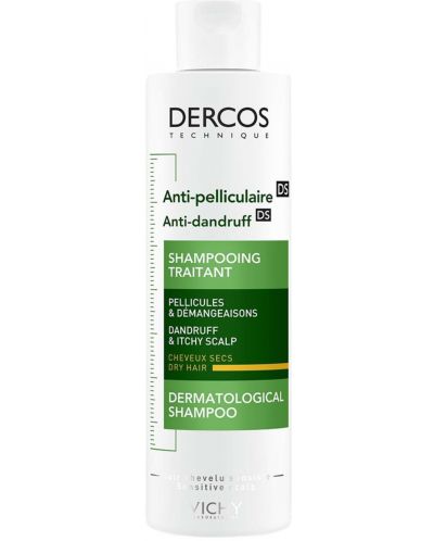 Vichy Dercos Шампоан против пърхот за суха коса Anti-dandruff DS, 200 ml - 1