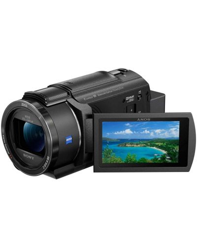 Видеокамера Sony - AX43A 4K Handycam, черна - 1