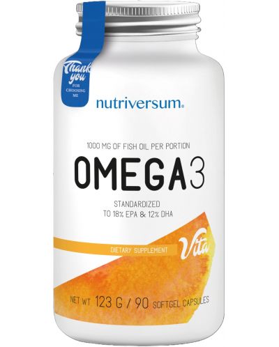 Vita Omega 3 Fish Oil, 90 капсули, Nutriversum - 1