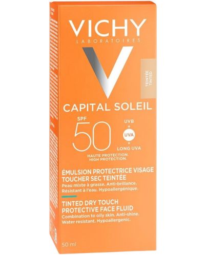 Vichy Capital Soleil Матираща тонирана емулсия за лице Dry Touch BB, SPF50, 50 ml - 2