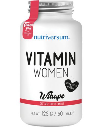 WShape Vitamin Women, 60 таблетки, Nutriversum - 1