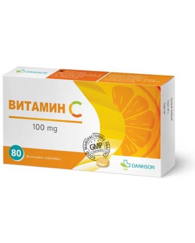 Витамин С, 100 mg, 80 таблетки, Danhson - 1