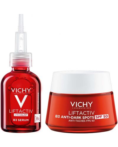 Vichy Liftactiv Комплект - Серум и Дневен крем, SPF50, 30 + 50 ml - 1