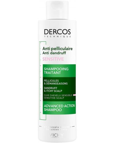 Vichy Dercos Шампоан против пърхот Anti-dandruff DS Sensitive, 200 ml - 1