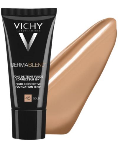 Vichy Dermablend Коригиращ фон дьо тен флуид, №45 Gold, SPF35, 30 ml - 3