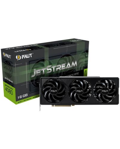 Видеокарта Palit - GeForce RTX 4080 JetStream DLSS 3, 16GB, GDDR6X - 1