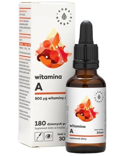 Витамин А, капки, 30 ml, Aura Herbals - 1