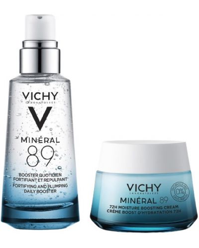 Vichy Minéral 89 Комплект - Хидратиращ гел-бустер и Лек хидратиращ крем, 2 x 50 ml - 1