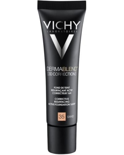 Vichy Dermablend 3D Коригиращ фон дьо тен, №35 Sand, SPF25, 30 ml - 1