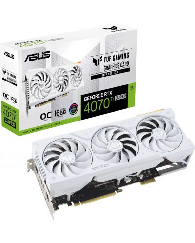 Видеокарта ASUS - TUF Gaming GeForce RTX 4070 Ti Super BTF White OC, 16GB, GDDR6X - 1