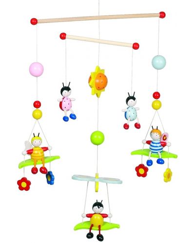 Висяща декорация за детска стая Goki - Пчели и бръмбари - 1