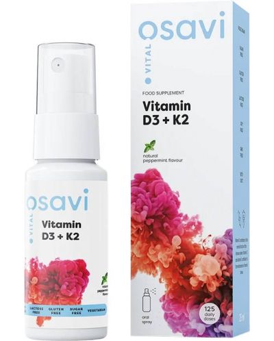 Vitamin D3 + K2 Орален спрей, 25 ml, Osavi - 1