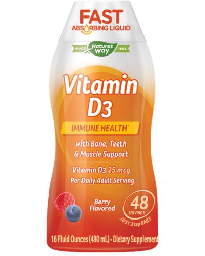 Vitamin D3, Горски плодове, 480 ml, Nature's Way - 1